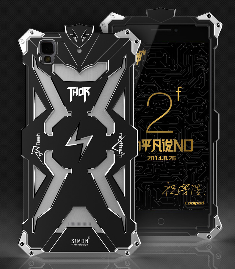 SIMON THOR Aviation Aluminum Alloy Shockproof Armor Metal Case Cover for Coolpad F2 8675