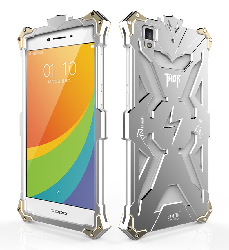 SIMON THOR Aviation Aluminum Alloy Shockproof Armor Metal Case Cover for OPPO A59 | OPPO A53 | OPPO A51