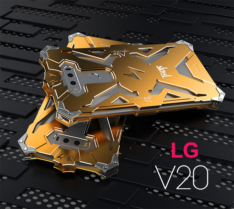 SIMON THOR Aviation Aluminum Alloy Shockproof Armor Metal Case Cover for LG V20
