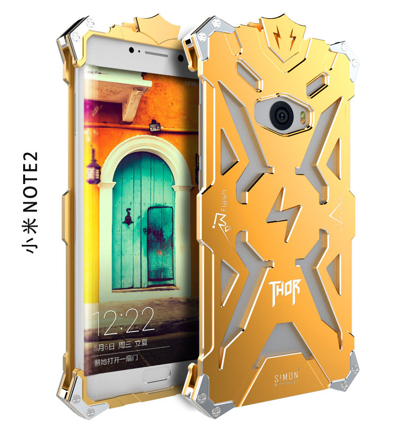 SIMON THOR Aviation Aluminum Alloy Shockproof Armor Metal Case Cover for Xiaomi Mi Note 2
