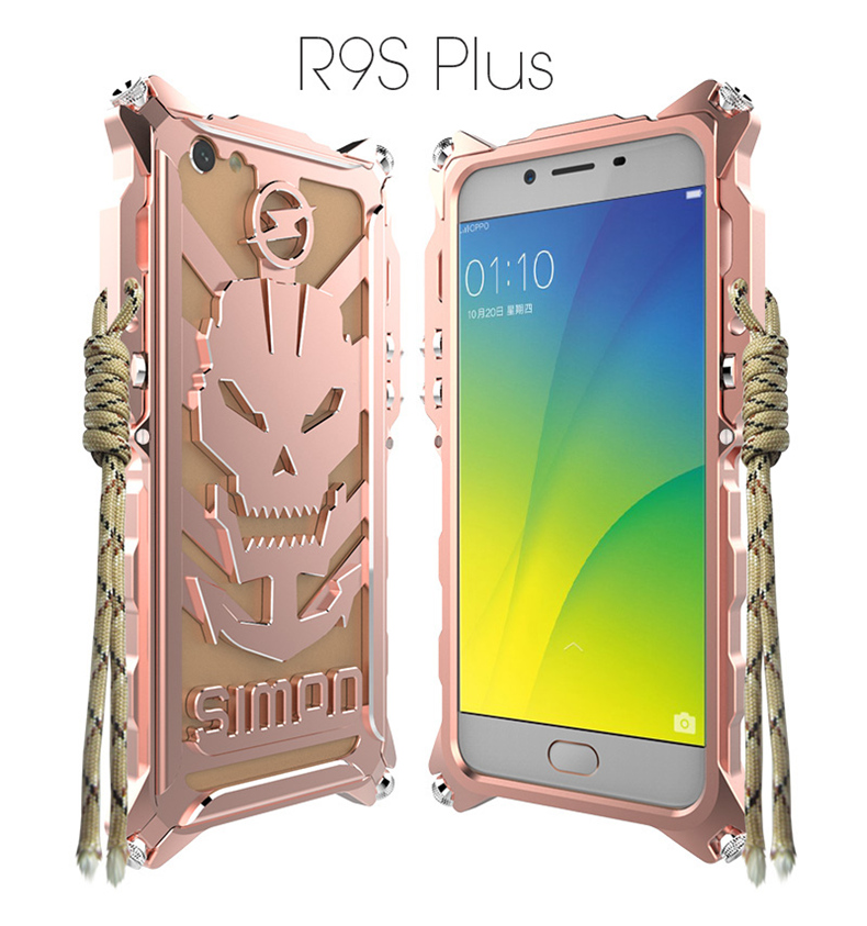 SIMON THOR Aviation Aluminum Alloy Shockproof Armor Metal Case Cover for OPPO R9s & OPPO R9s Plus