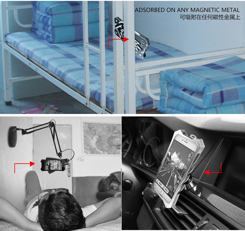 SIMON New THOR II Magnetic Bracket Aviation Aluminum Alloy Shockproof Armor Metal Case Cover for Apple iPhone X