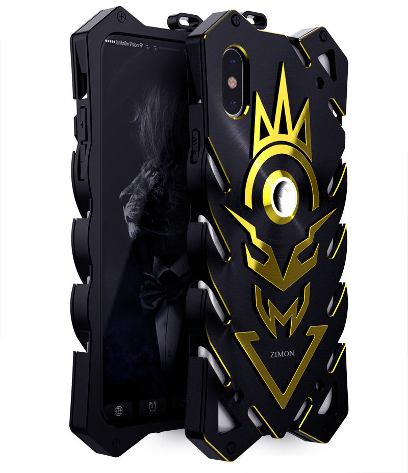 SIMON New THOR II Magnetic Bracket Aviation Aluminum Alloy Shockproof Armor Metal Case Cover for Apple iPhone X