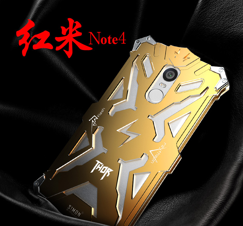 SIMON THOR Aviation Aluminum Alloy Shockproof Armor Metal Case Cover for Xiaomi Redmi Note 4|3|2|1