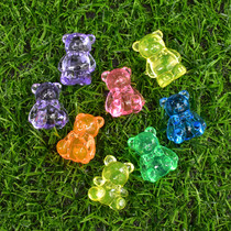 Children plastic acrylic crystal transparent bear animal non-porous ornaments child shape color early education reward