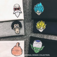 NDSANT Nhật Bản nguyên bản Qilongzhu Wukong Super Saiyan Đàn ông và phụ nữ áo thun cotton cổ tròn tay ngắn áo thun nam có cổ