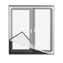 Succion magnétique anti-moustique de lécran de gaze Fenêtres auto-montée à lintérieur Invisible à lintérieur des rideaux de sable de montage Facile à côté de la porte auto-adhésive autocollant magique