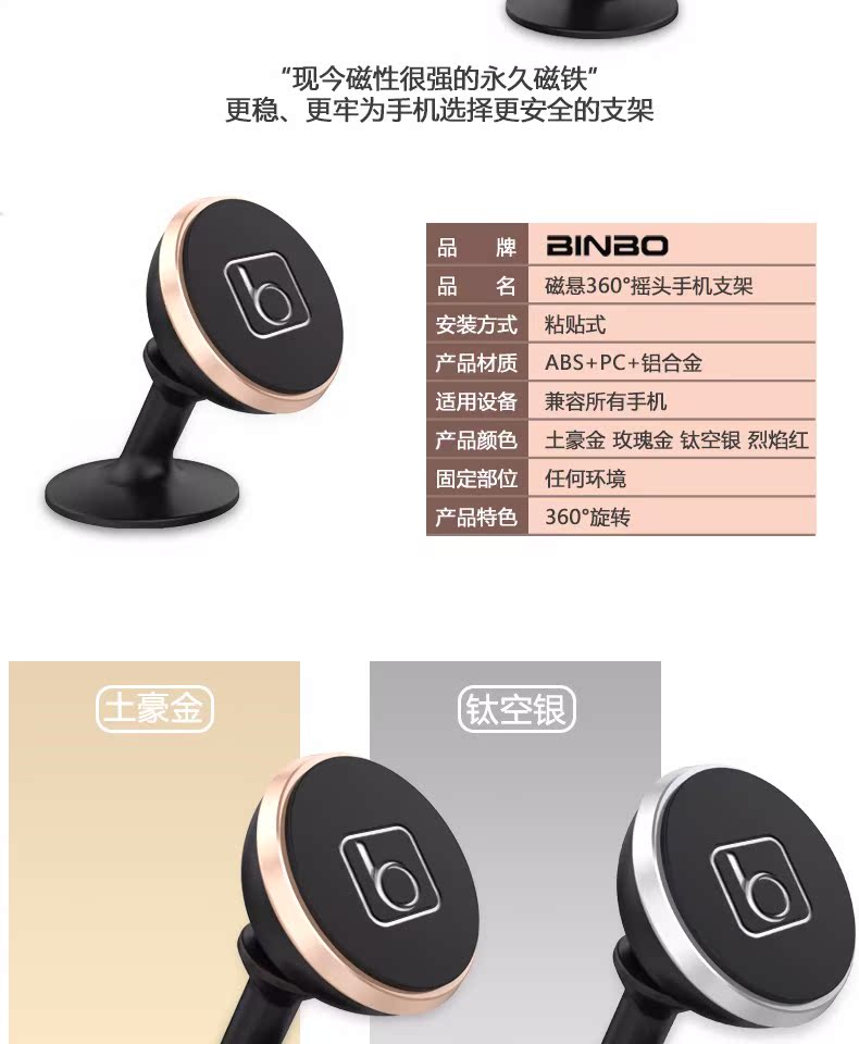 Bimbo cụ hàng hải điện thoại xe giữ xe vent điện thoại đa chức năng giữ với snap từ - Phụ kiện điện thoại trong ô tô giá đỡ điện thoại oto