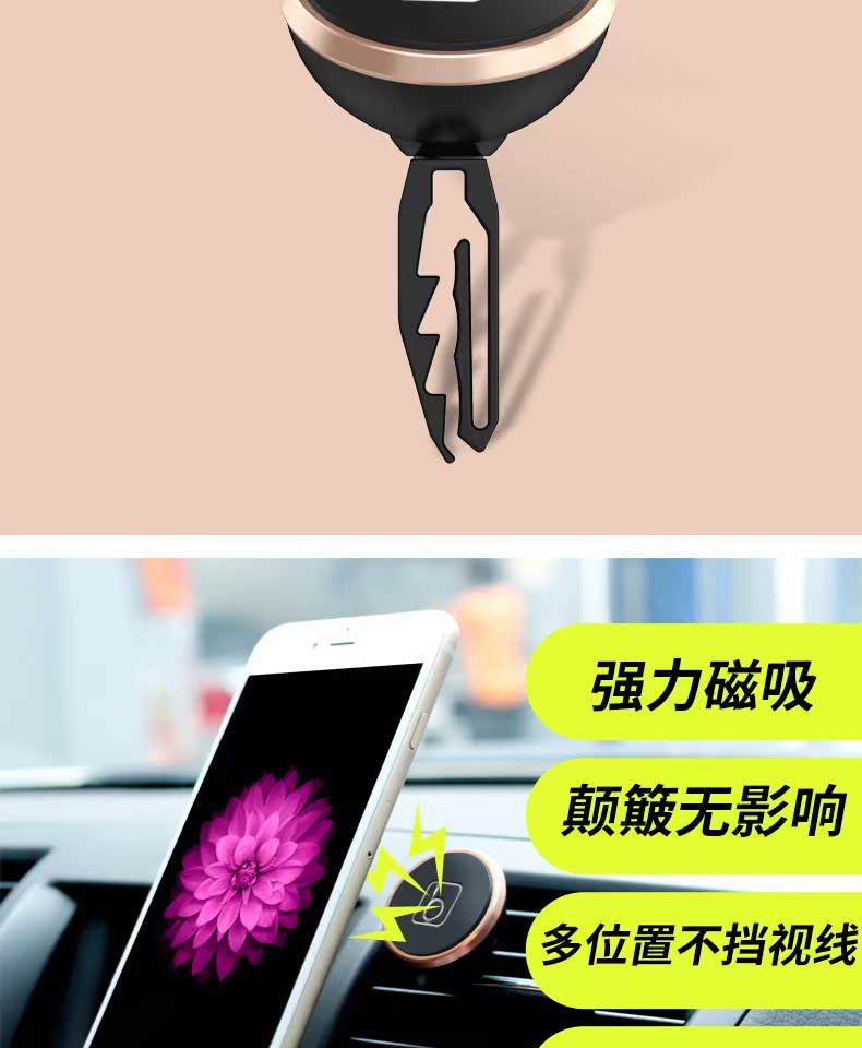 Bimbo cụ hàng hải điện thoại xe giữ xe vent điện thoại đa chức năng giữ với snap từ - Phụ kiện điện thoại trong ô tô giá đỡ điện thoại oto