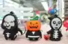 Luminous Halloween keychain pendant Children's Prize Party event gift Pumpkin keychain 5 prices