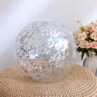 Прозрачные блестки для ногтей, диаметр 30мм, 30см