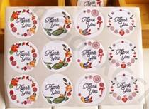 5 Price Bake Closures Oblers Pudding Bottle Letters thank you round candy cookie stickers