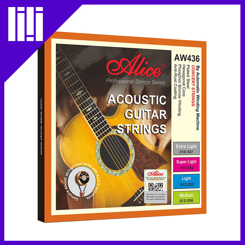 Guitar Squared Alice Alice AW436-XL Coated Folk Guitar Strings 1047 Color Beads version