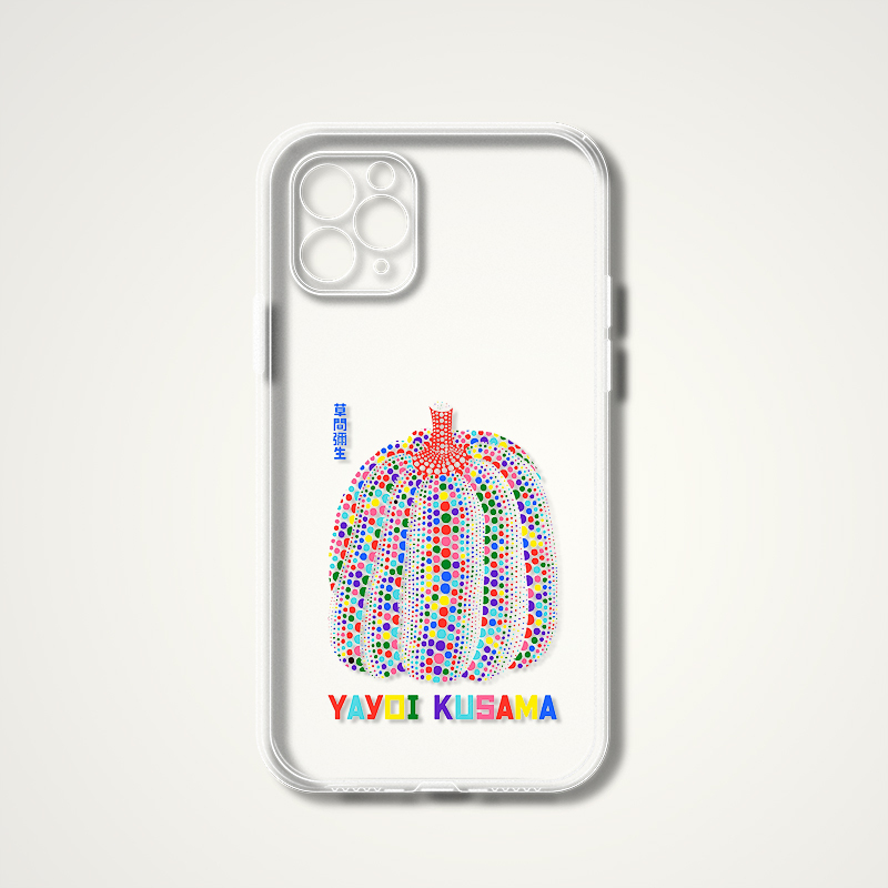 Yayoi Kusama Polka Dot Pumpkin Pop Art Modern Art Student Transparent Phone Case E907 Suitable for Apple iPhone 17 Promax Air Huawei Xiaomi Samsung