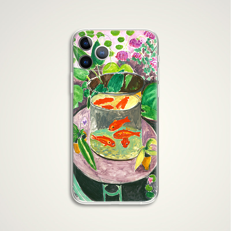 Henri Matisse Black Cat Goldfish Artwork Art Impressionist iPhone Case