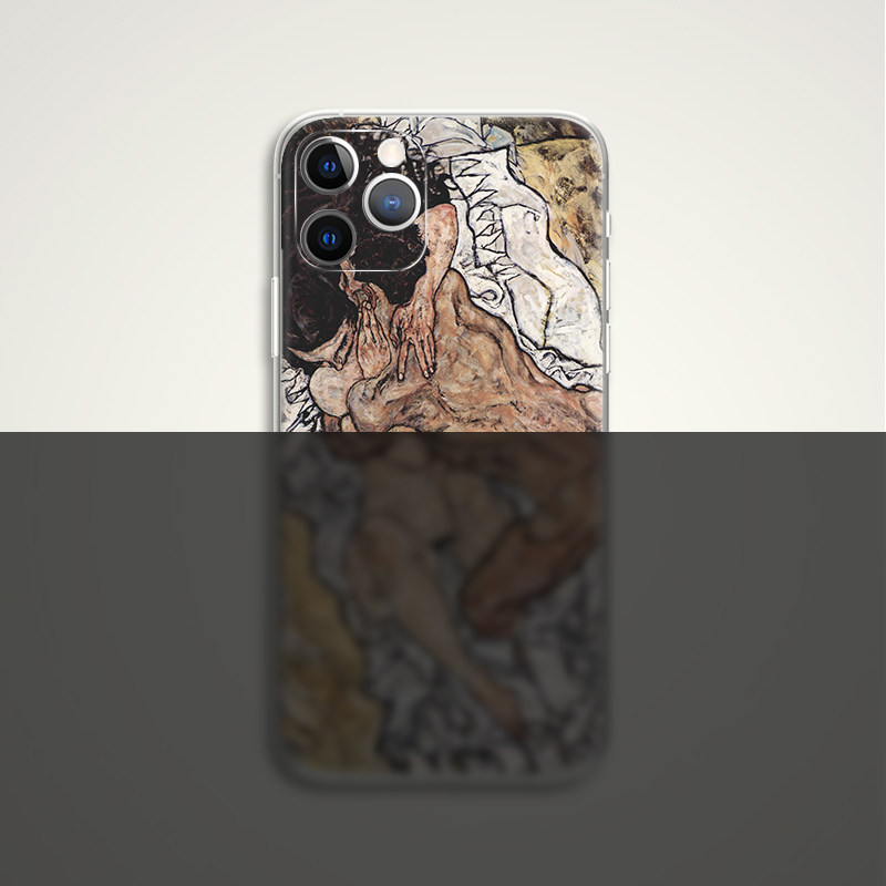 Egon Schiele Expressionist Artwork D909 Abstract Art iPhone Case