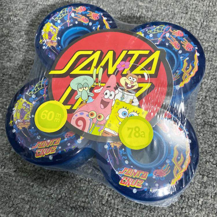 ( ) Santacruz SpongeBob Co-branded Skateboard Wheels Professional double rocker skateboard wheels