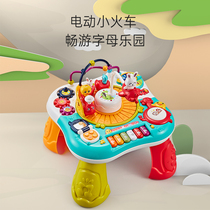 Childrens Multi-function Early Childhood Education Games Table Young Baby Learn Baby Toy Desk 2 Six months 1-3-year Table Tour Puzzle Puzzle