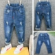 Trẻ em 2018 mặc quần jean bé trai xuân hè mẫu quần jeans mới giật gân trẻ em lớn phiên bản mới của Hàn váy đầm trẻ em 13 tuổi