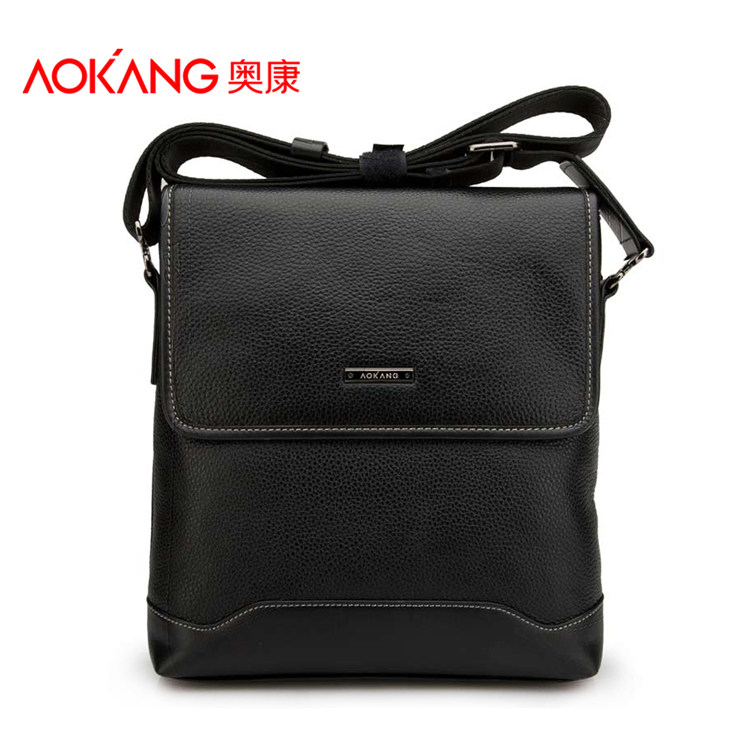 Aokang Leather Goods Business Fashion Casual Korean Version Tide Cowhide One-Shoulder Cross-Shoulder Men's Bag Small Bag