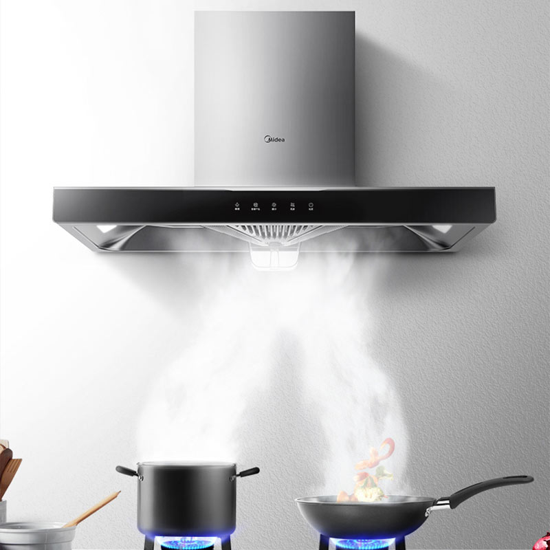 Midea T33 household large suction range hood Top suction household smoke stove Kitchen European-style oil suction machine