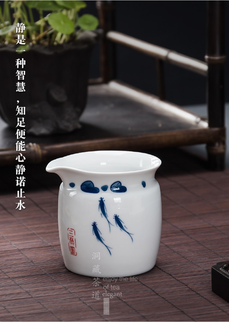 Building In hand - made ceramic fair keller kung fu tea set zero distribution of tea ware and cup and cup, hand draw tea sea