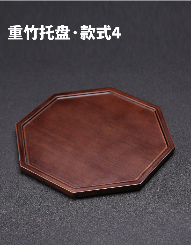 In building heavy bamboo hotel tray tea tray wood tea tray barbecue plate dry fruit tray bread plate