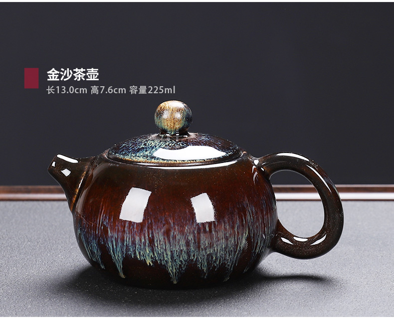 Hole to hide the floor building masterpieces lamp that variable elder brother up with red glaze ceramic kung fu tea teapot teacup sea home outfit