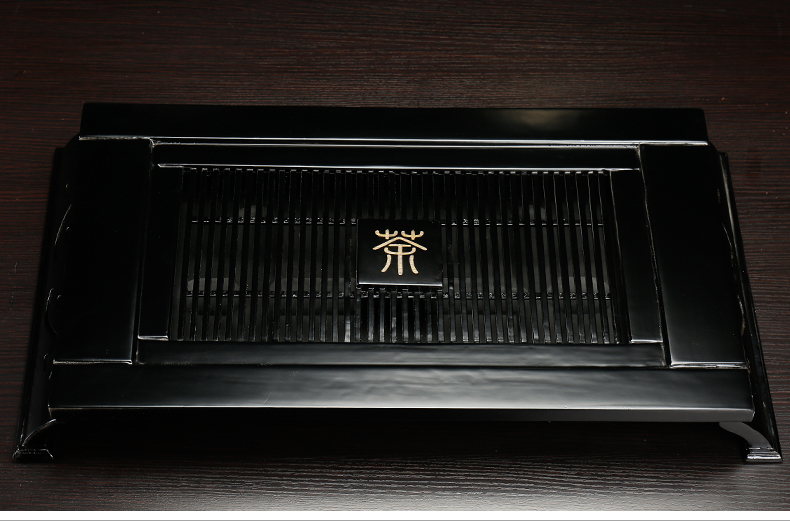 In building solid wood tea tray household bamboo kung fu tea sets tea tray saucer contracted water tray drawer drainage