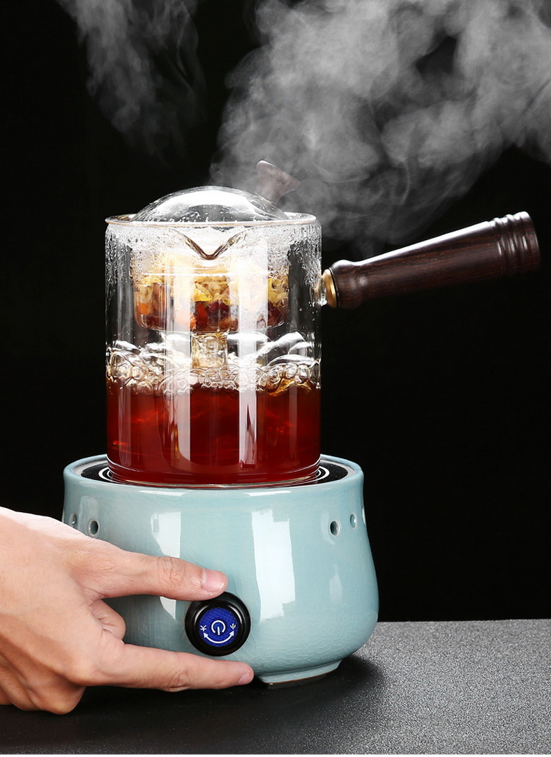 The Heat - resistant glass tea kettle boil in floor is elder brother up with ceramic household electrical TaoLu scented tea filter teapot