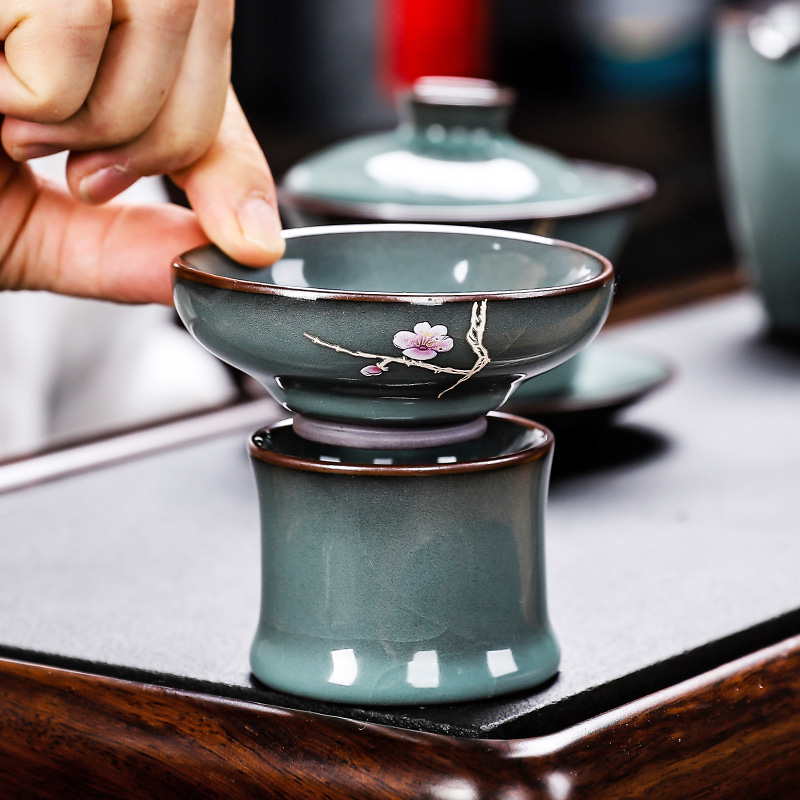 In building up ceramic filter) tea tea kungfu tea set home screen pack spare parts