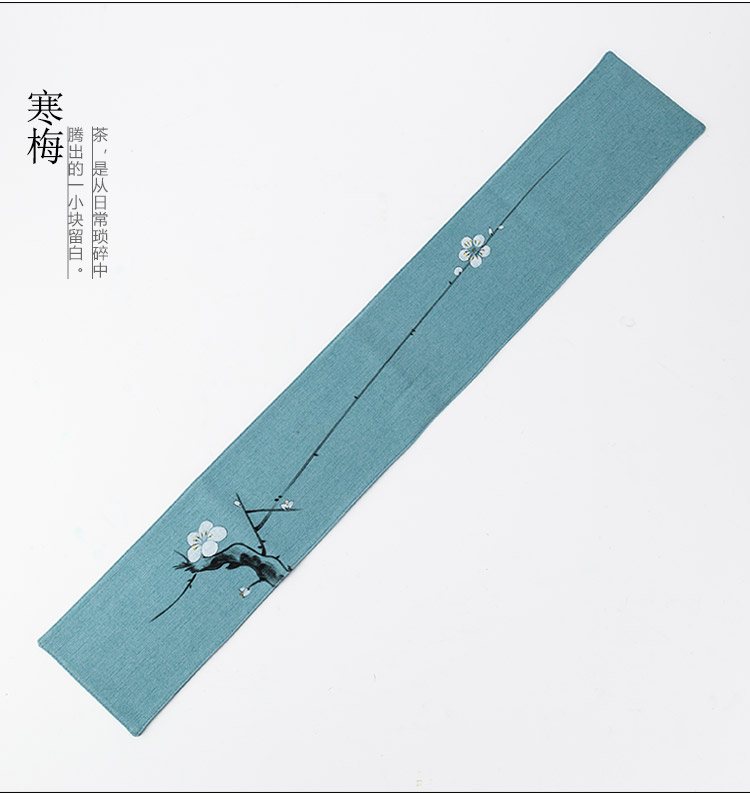 Building in cotton and linen tea mat bamboo curtain bamboo bamboo mat mat linen tea towel tea table flag tea Japanese in Taiwan