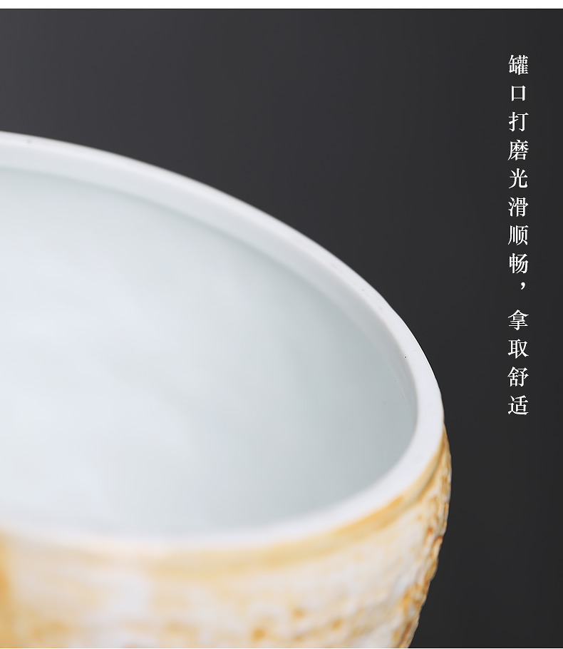 In floor loading ceramic seal pot Chinese style restoring ancient ways with loose tea caddy fixings tank tea barrel storage POTS