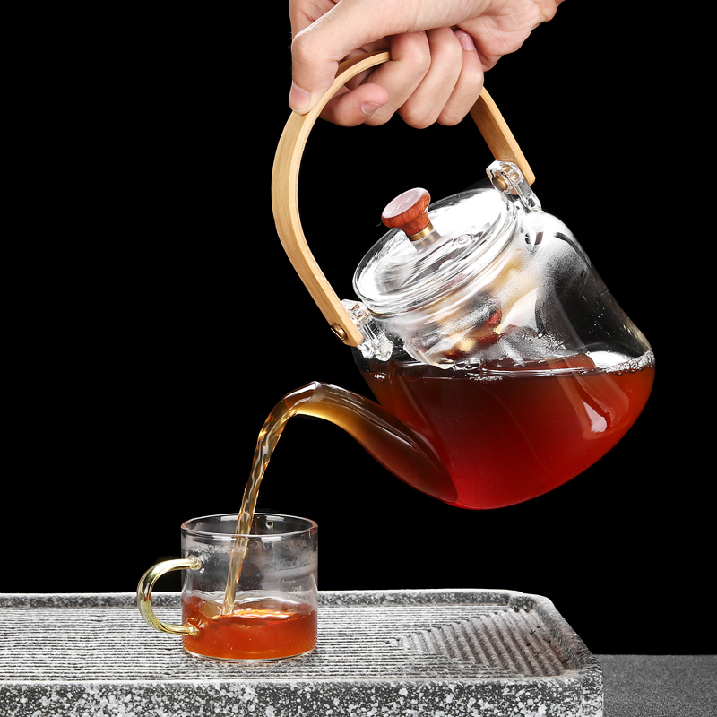 The Heat - resistant glass tea kettle boil in floor is elder brother up with ceramic household electrical TaoLu scented tea filter teapot