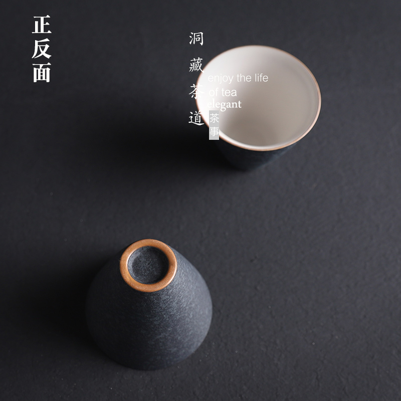 Coarse pottery teacup in building ceramic sample tea cup small Coarse pottery cup cup personal move tea master list