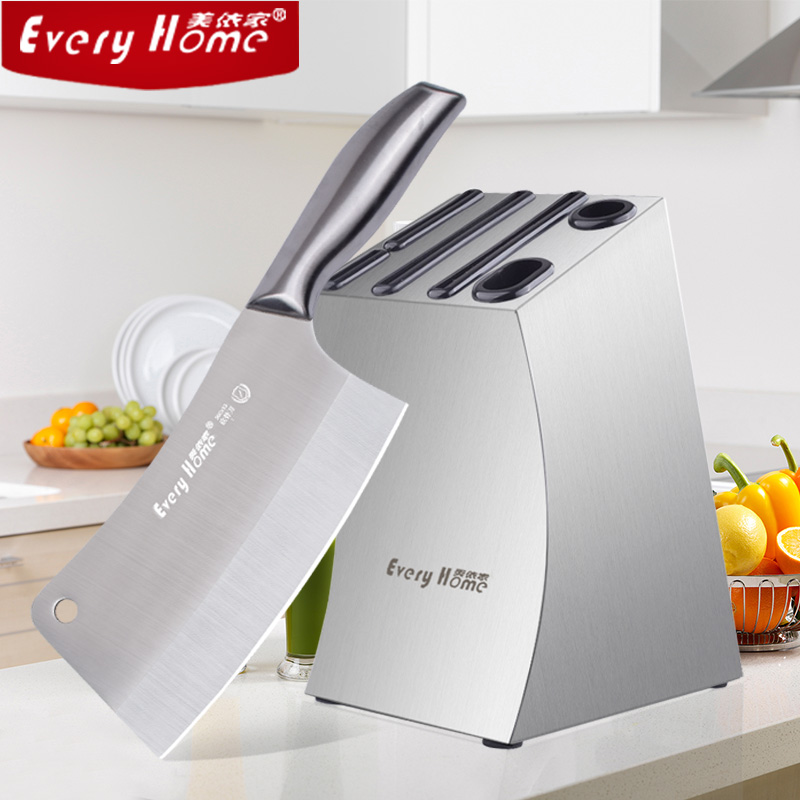 Meiyijia stainless steel knife holder kitchen ventilation and mildew-proof kitchen knife holder storage shelf household fruit knife rack