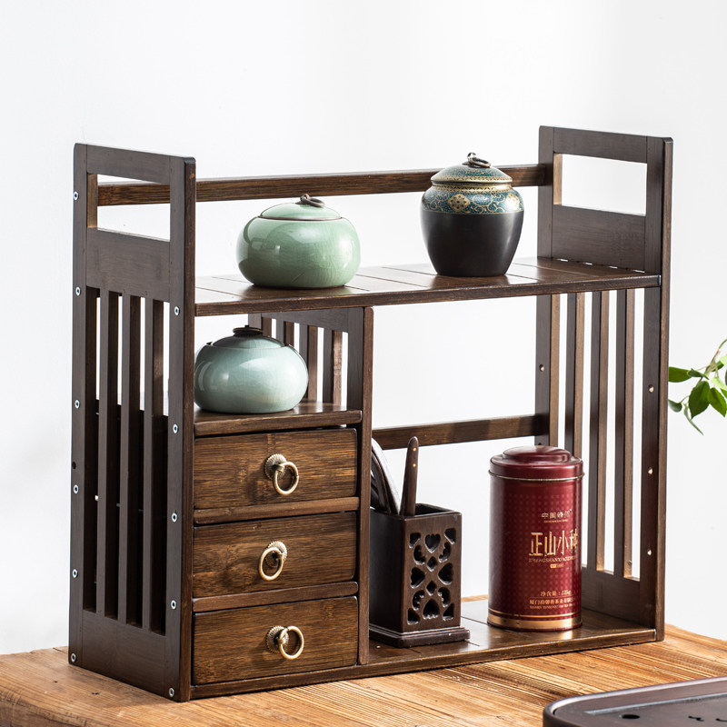 Table top Teacup teapot rack Small multi-treasure pavilion tea set display stand Tea table decoration tea set tea storage shelf