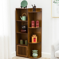 Tea rack storage shelf living room corner multi-layer small tea cabinet tea storage storage rack tea cabinet rack corner cabinet