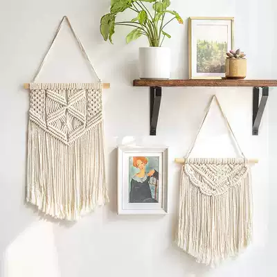 Nordic ins hand-woven rope tapestry Bohemian wall American country house decoration finished product