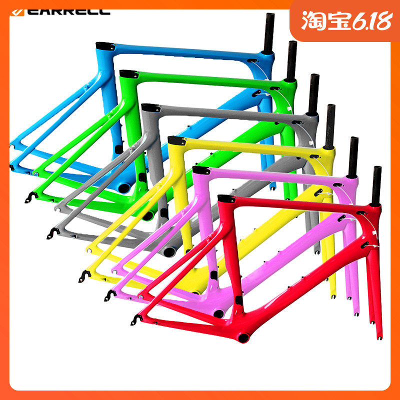 2018 new EARRELL Carbon fiber road frame DI2 road bike rack front fork sitting pole multicolored