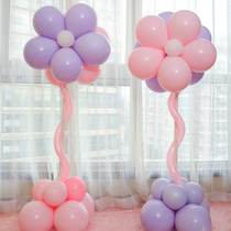 Macaron color hotel banquet party flowers Road lead balloon column Wedding scene decoration