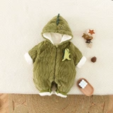 Детский зимний динозавр для выхода на улицу для новорожденных, утепленный пуховик подходит для мужчин и женщин, боди для девочек, куртка