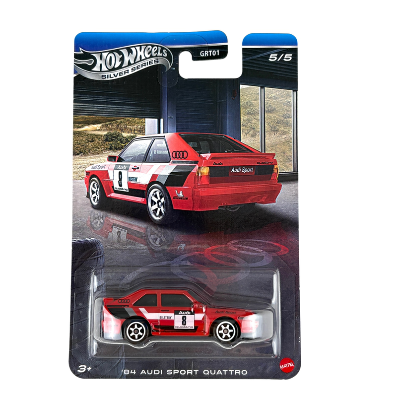 Hot Wheels Grt01 Hot Little Sports Car Alloy Car Silver Label Audi Set 84 Audi Sport Quattro