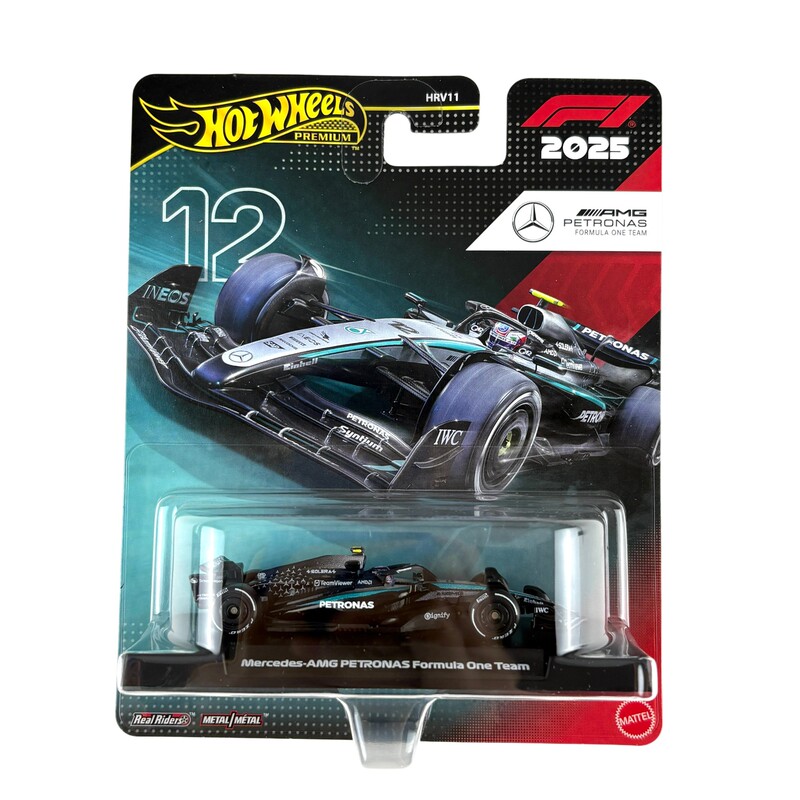 Hot Wheels Hrv11 Gold Label F1 Racing Car # 12 Mercedes-Amg Petronas Formula