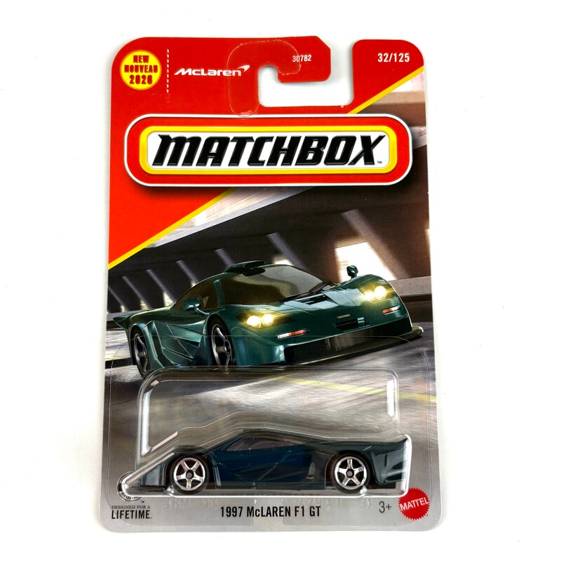 Matchbox 30782 City Heroes Alloy Car Children's Toy - Mclaren 1997 Mclaren F1 Gt