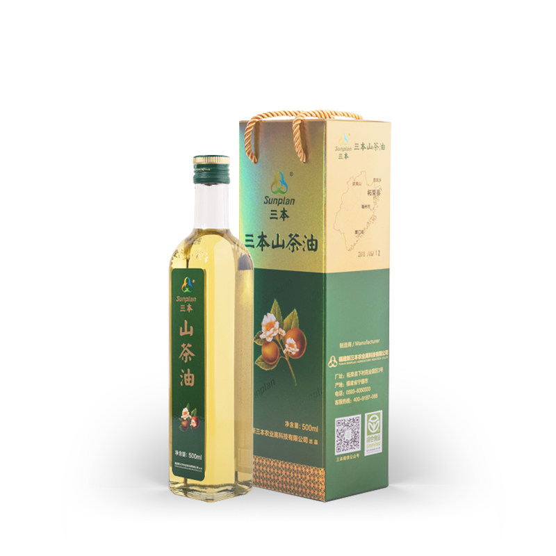 Three Camellia Oil New Year gift box pure tea seed oil tea tree oil Low smoke vegetable oil