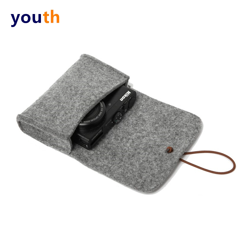 Youth-Apple Charger Power Mouse Bag Wool Felt Digital Accessories Bag Cosmetic Bag Storage Bag