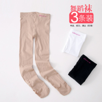 Spring and autumn childrens pantyhose non-slip girls White dance socks professional anti-Pilling baby stockings anti-hook silk practice