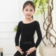 Mùa thu và mùa đông trẻ em mặc áo sơ mi trắng đáy quần cộng với cô gái nhung quần áo màu da thịt trang phục bó sát đồ lót vô hình