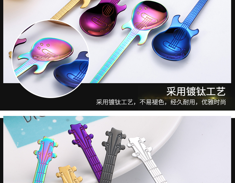 Dễ thương sáng tạo 304 thép không gỉ muỗng cà phê khuấy thìa trà trà tráng miệng kem kem mini tart - Cà phê thìa cà phê